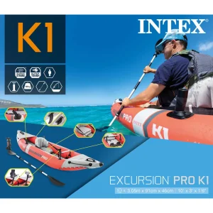 Sortie 🤩 Kayak Inex Intex Kayak Gonflable Excursion Pro K1 305x91x46 Cm ✔️ 10