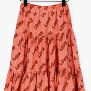 Carlijnq Jupe Midi Love – Flared Skirt Rose Clair 9