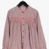 Ao76 Blouse Inuit Red Check Shirt En Rouge 13