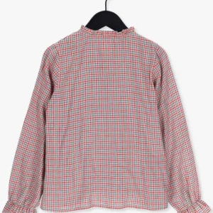 Ao76 Blouse Inuit Red Check Shirt En Rouge 9