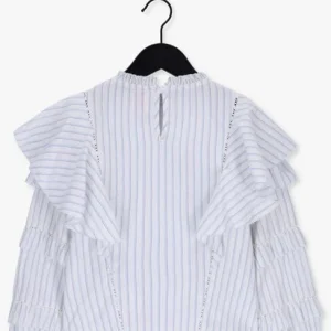 Ao76 Blouse Ally Stripe Shirt En Blanc 9