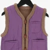 Wander & Wonder Gilet Reversible Padded Vest En Violet 14