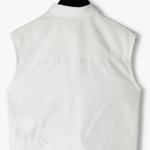 Calvin Klein Blouse Monogram Sleeveless Shirt En Blanc 9