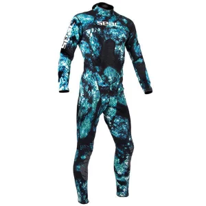 Livraison rapide Tout neuf 👏 Plongee Seacsub Seacsub Body Fit Camo 1.5 Mm BLEU ⭐ 6