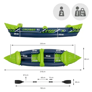 Acheter ✔️ Kayak Xqmax Xq Max Kayak Cruiser X1 325x81x53 Cm Bleu Et Vert 👏 18