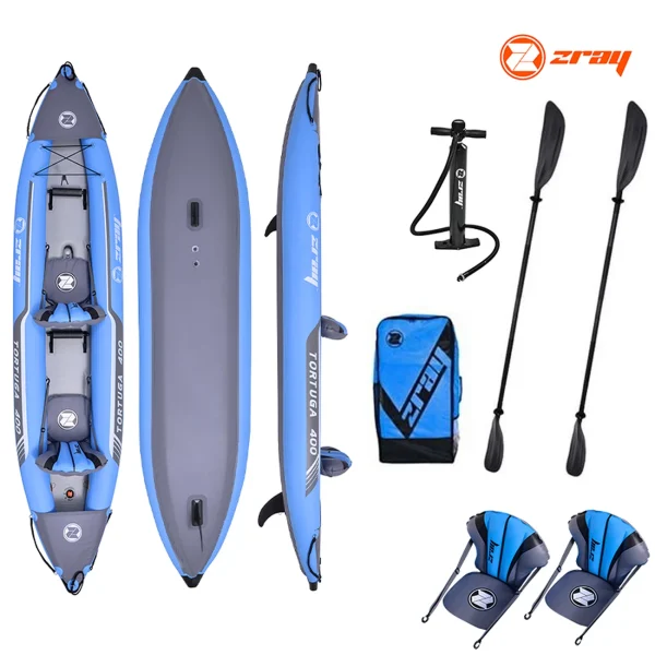 Remise 🎉 Zray Kayak Gonflable Zray Tortuga – 2 Places – 400 X 90 Cm (157″ X 35″) 🔥 1