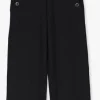 Indian Blue Jeans Pantalon évasé Wide Pants Buttons En Noir Réductions 13