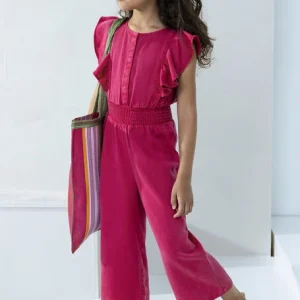 meilleure qualité Like Flo Combinaison Tencell Twill Jumpsuit Long En Rose 9