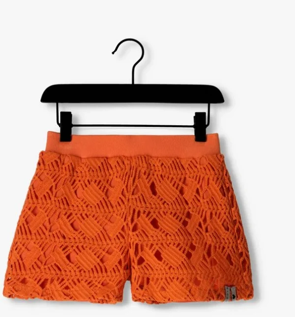 soldes de Noël Looxs Pantalon Court Open Lace Shorts En Orange 1